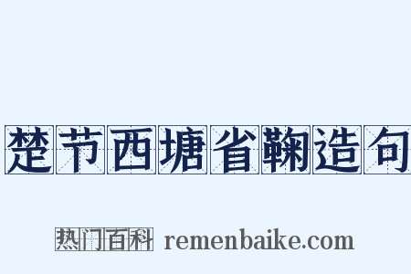 楚节西塘省鞠造句是什么意思的图片